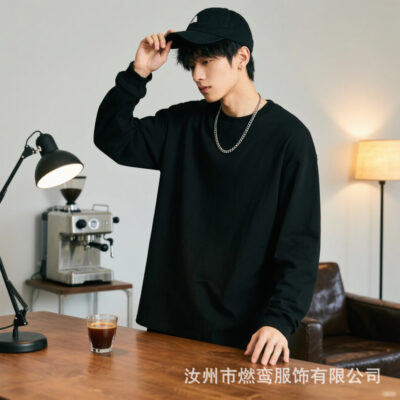 heavy long-sleevedcotton T-shirt