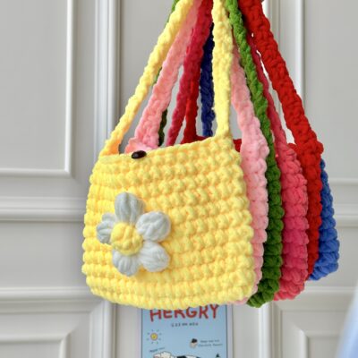 crochet bags wool crossbody handbag