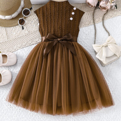 Children’s sleeveless mesh dress