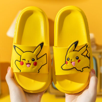 Cartoon Pikachu Kids Slippers