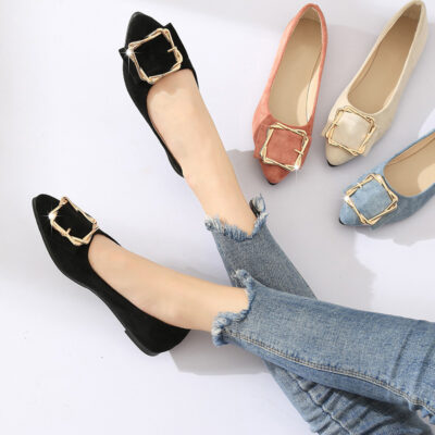 Pointed toe single shoe