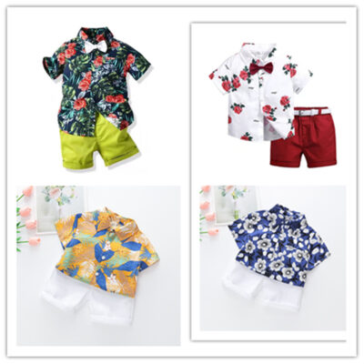 Boys’ leaf print + shorts set