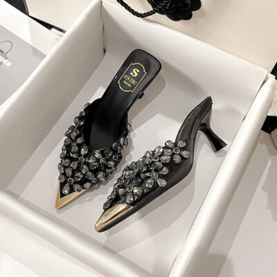 Semi-Drag Slippers High Heels