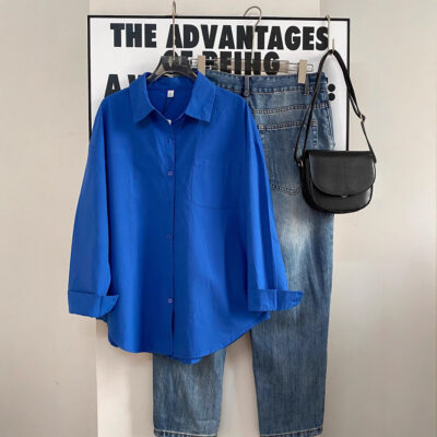 Klein blue shirt for women