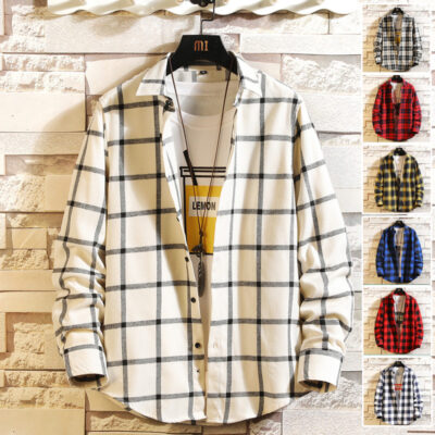 Long sleeve plaid shirt jacket
