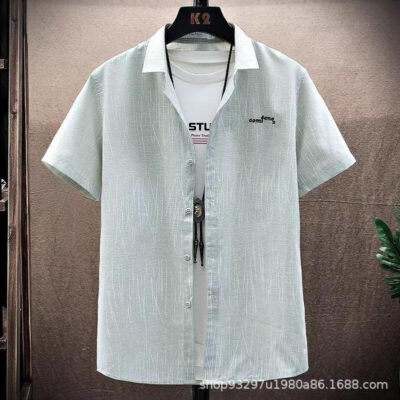 Men’s Striped Shirt Short Sleeve