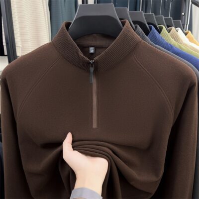 double-sided velvet cationic long-sleeved T-shirt