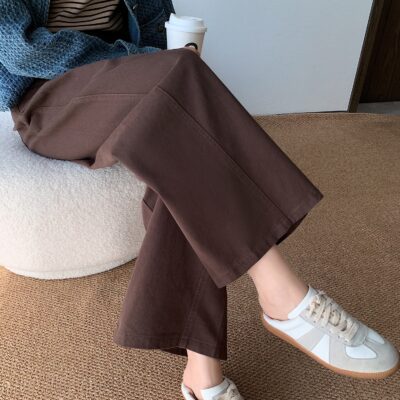 Color wide-leg slacks women’s pants