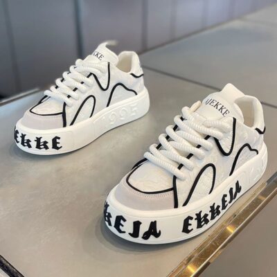 thick-soled heightened leather shoes