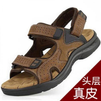 Top layer cowhide men’s sandals