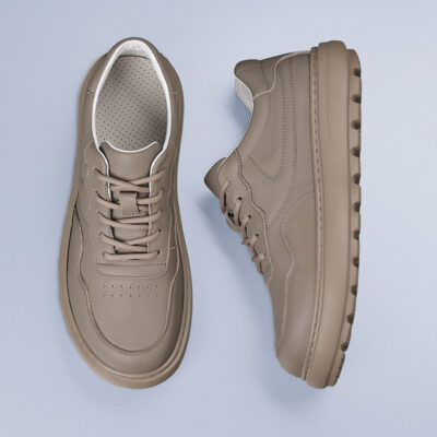 ultra-light platform leather shoes for men