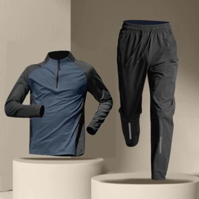 Half-zip training suits for men
