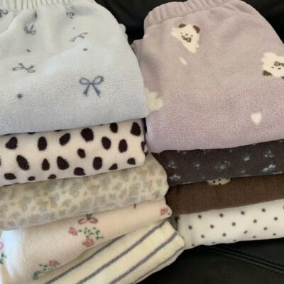 wide-mouth thickened pajama pants for women