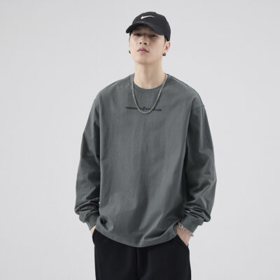 cotton long-sleeved T-shirt