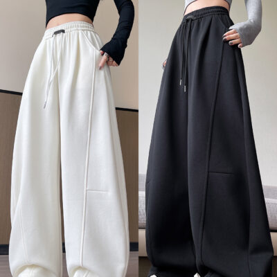 slimming plush sports sweatpants