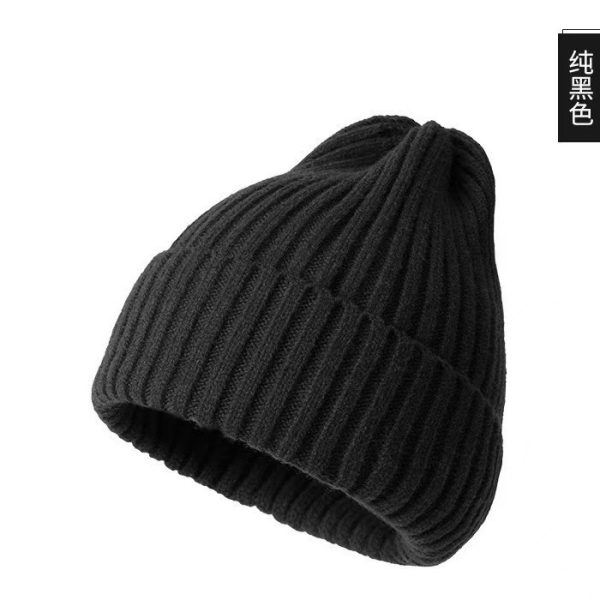 Second image of warm thickened knitted hat