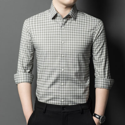Long Sleeve Shirt Middle-Aged Men