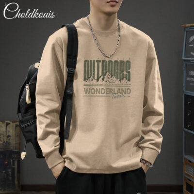 Heavy cotton white long sleeve t-shirt