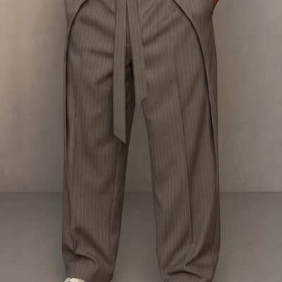 striped men’s retro style trousers