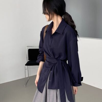 Women’s commuter temperament long-sleeved shirt