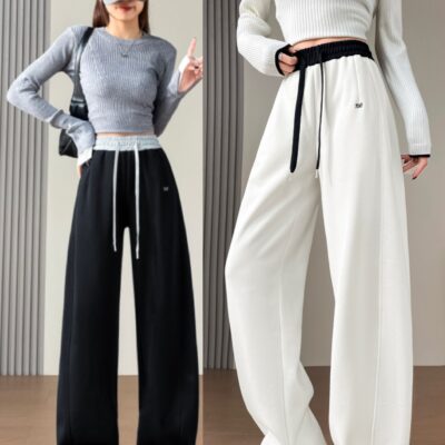 Wide-leg sweatpants for women