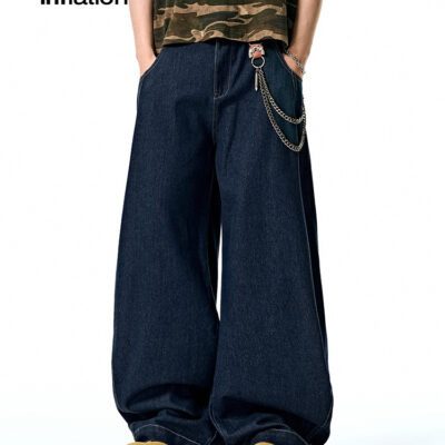 Street Baggy Sickle Wide-leg Pants