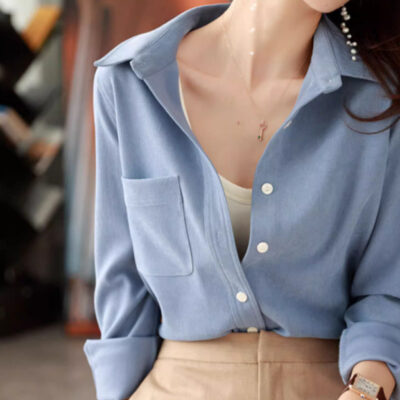 Brushed Loose Slimming Shirt