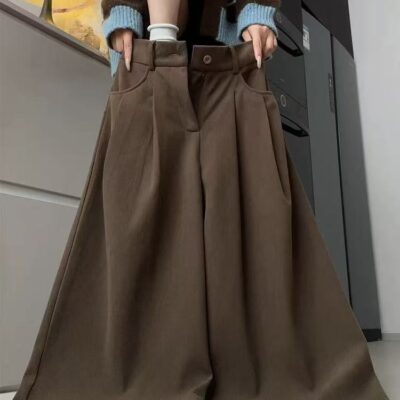 Corduroy suit pants for women