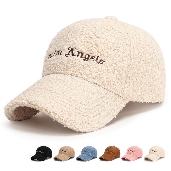 thickened warm lamb wool hat