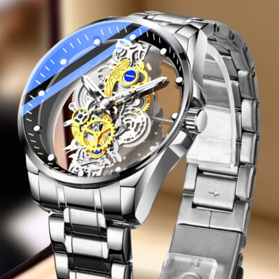 Double-sided transparent men’s watch