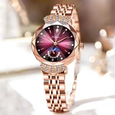 Women’s Diamonds Butterfly Buckle Watch