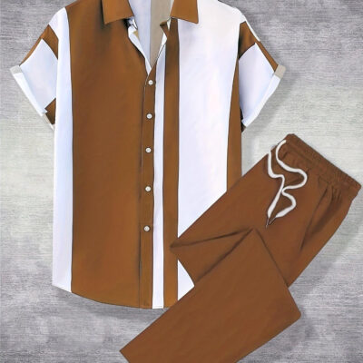 men’s casual fashion short-sleeved shirt