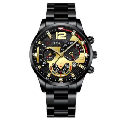 men’s fashion stainless quartz watch