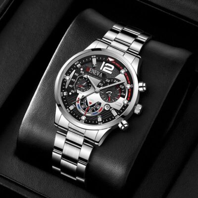 popular men’s fashion stainless steel watch