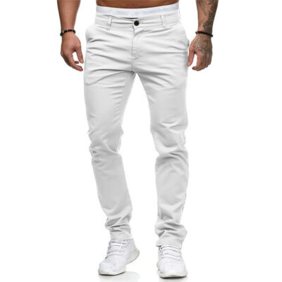 Men skinny casual jeans trousers