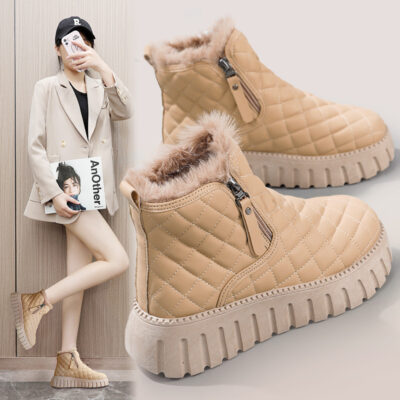 Snow boots fashionable thick-soled for women