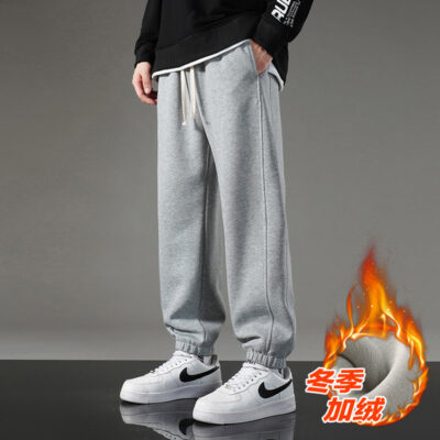 Fleece thickened sweatpants for men’s