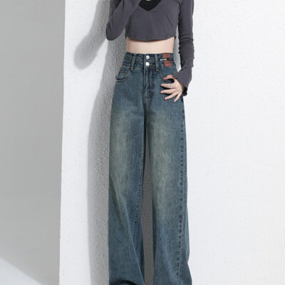 straight wide-leg jeans for women,