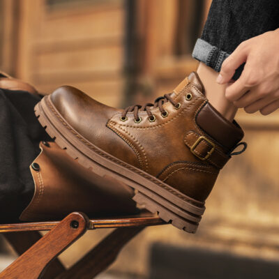 Martin boots, men’s leather soft rhubarb boots