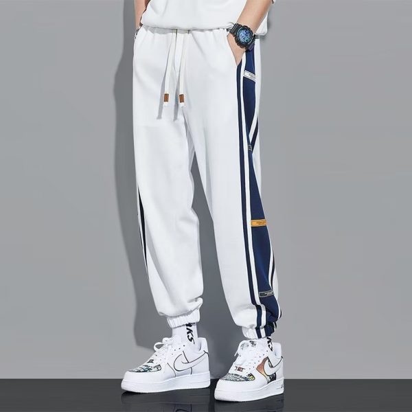 White Corset Sweatpants Men's Pants