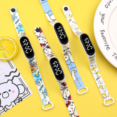 cartoon student electronic watch