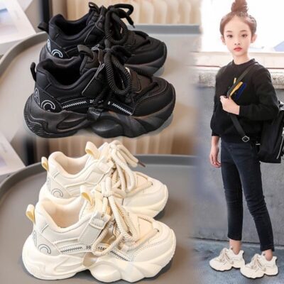 fleece spring children sneakers