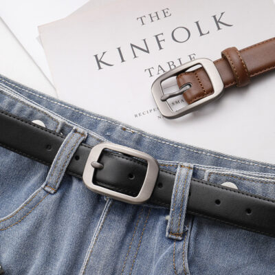 Women’s Belt Genuine Leather Alloy Pin Buckle