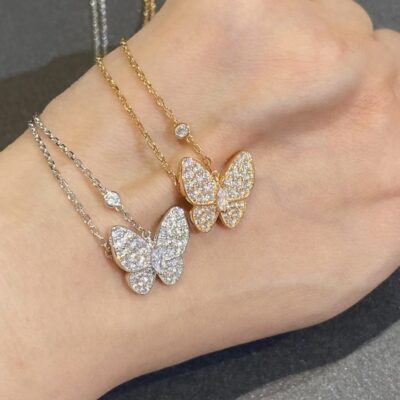 women’s plated 18k gold diamond necklace