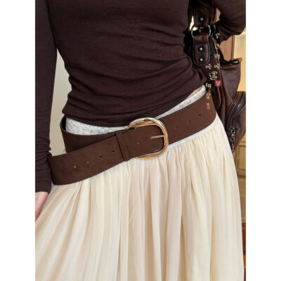 Maillard brown wide belt women’s vintage