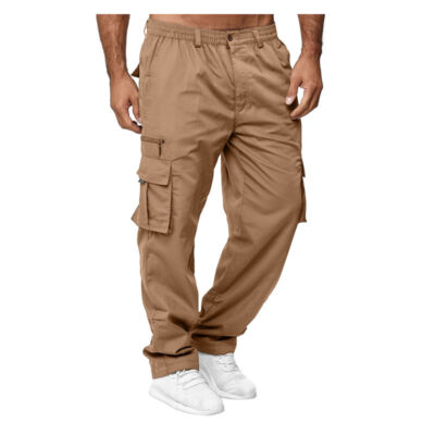 men’s casual multi-pockets slacks