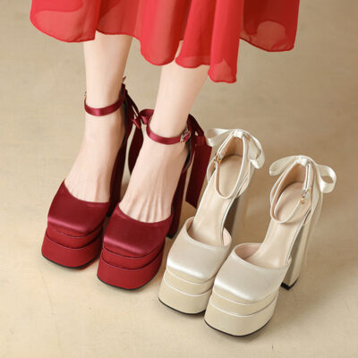 one-line toe cap women’s heels