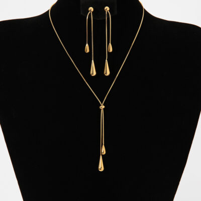 drop pendant necklace earring set