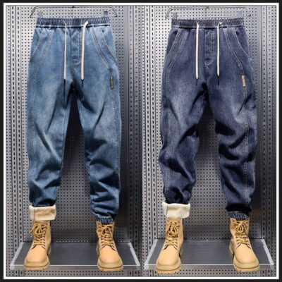 thickened men’s jeans harem pants