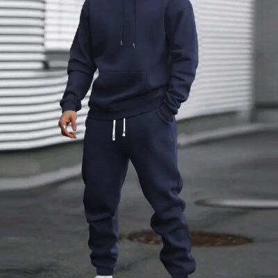 men’s hooded two-piece set